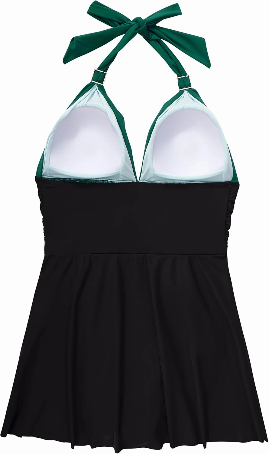 SUUKSESS Women One Piece Swim Dress Tummy Control Swimsuit Tie Knot Bathing Suit