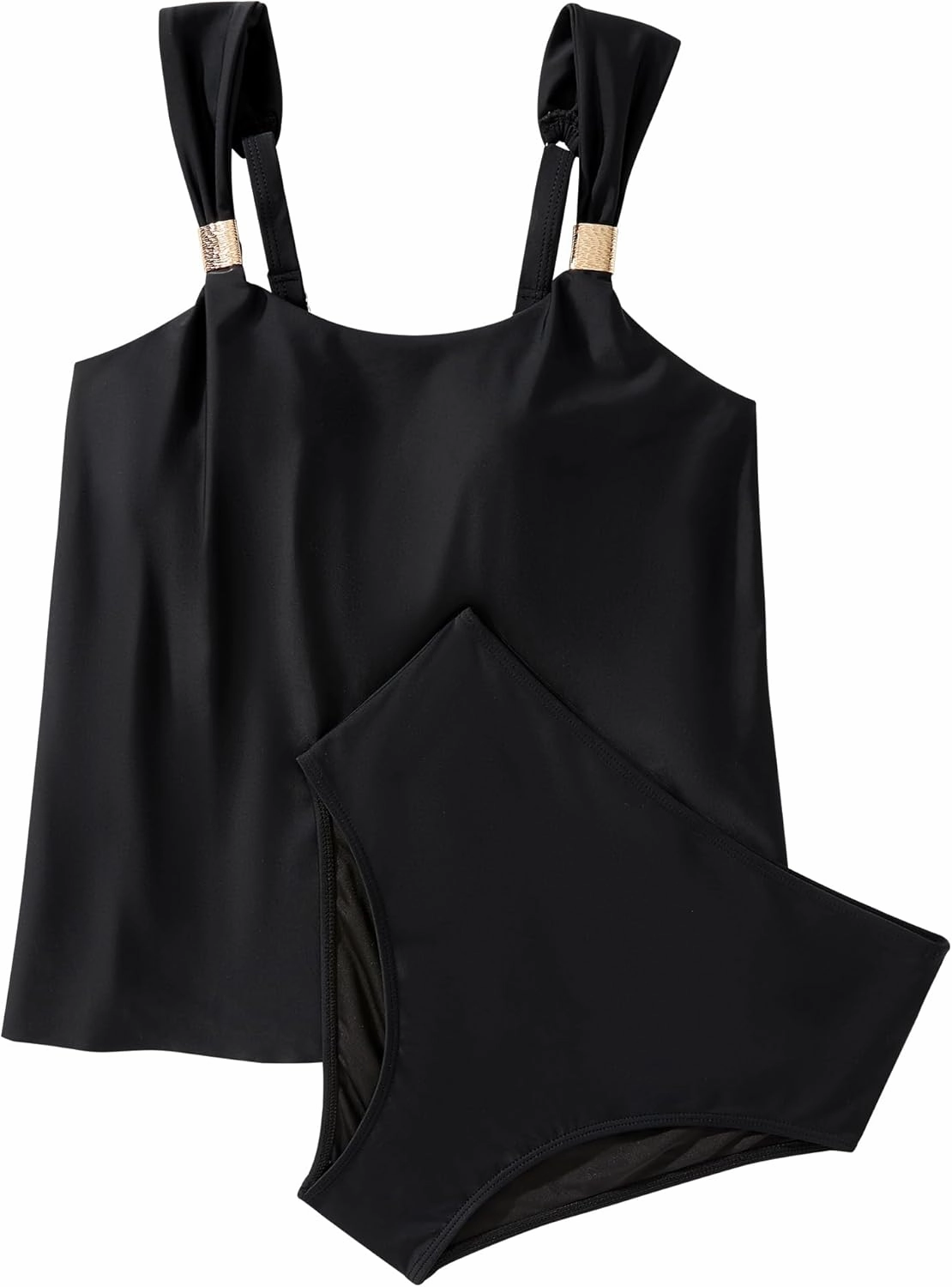 SUUKSESS Women Ruffle High Waisted Tankini Swimsuit Tummy Control Bathing Suit