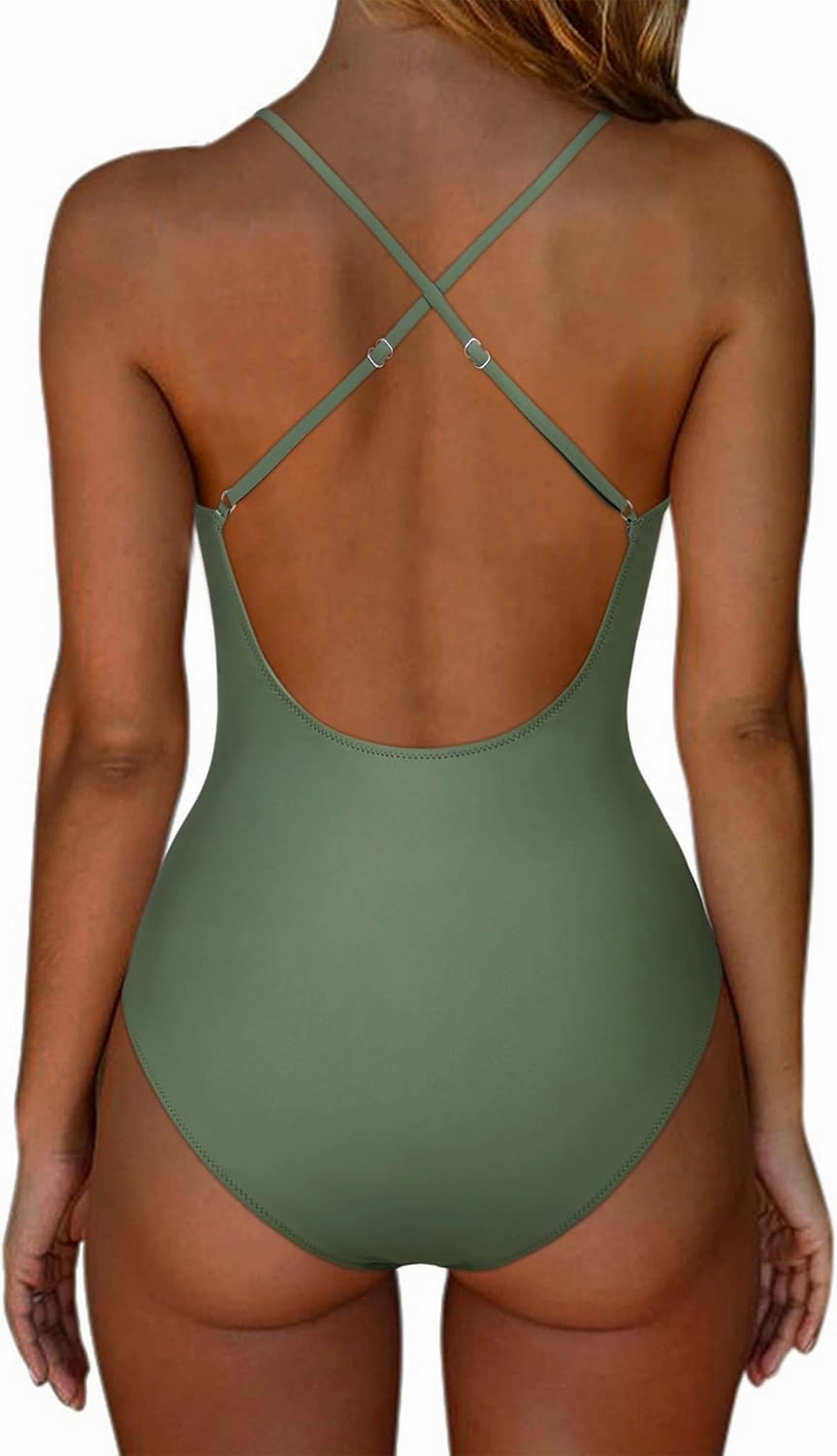 SUUKSESS Women Sexy Tummy Control One Piece Swimsuits Square Neck Bathing Suits