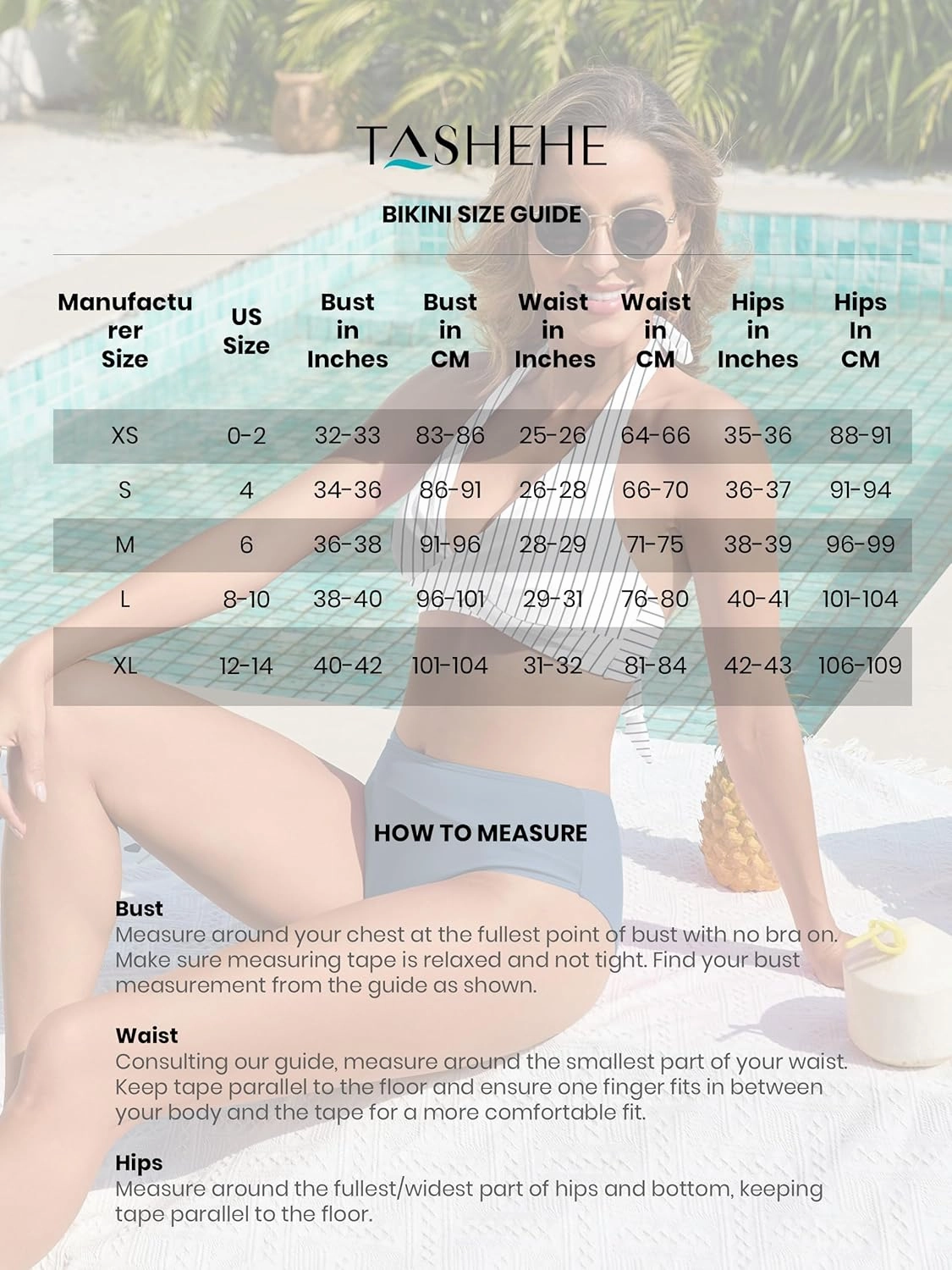 TASHEHE Women's Bikini Set High Waisted Twist Swimsuit Colorblock Halter Two Piece Bathing Suit
