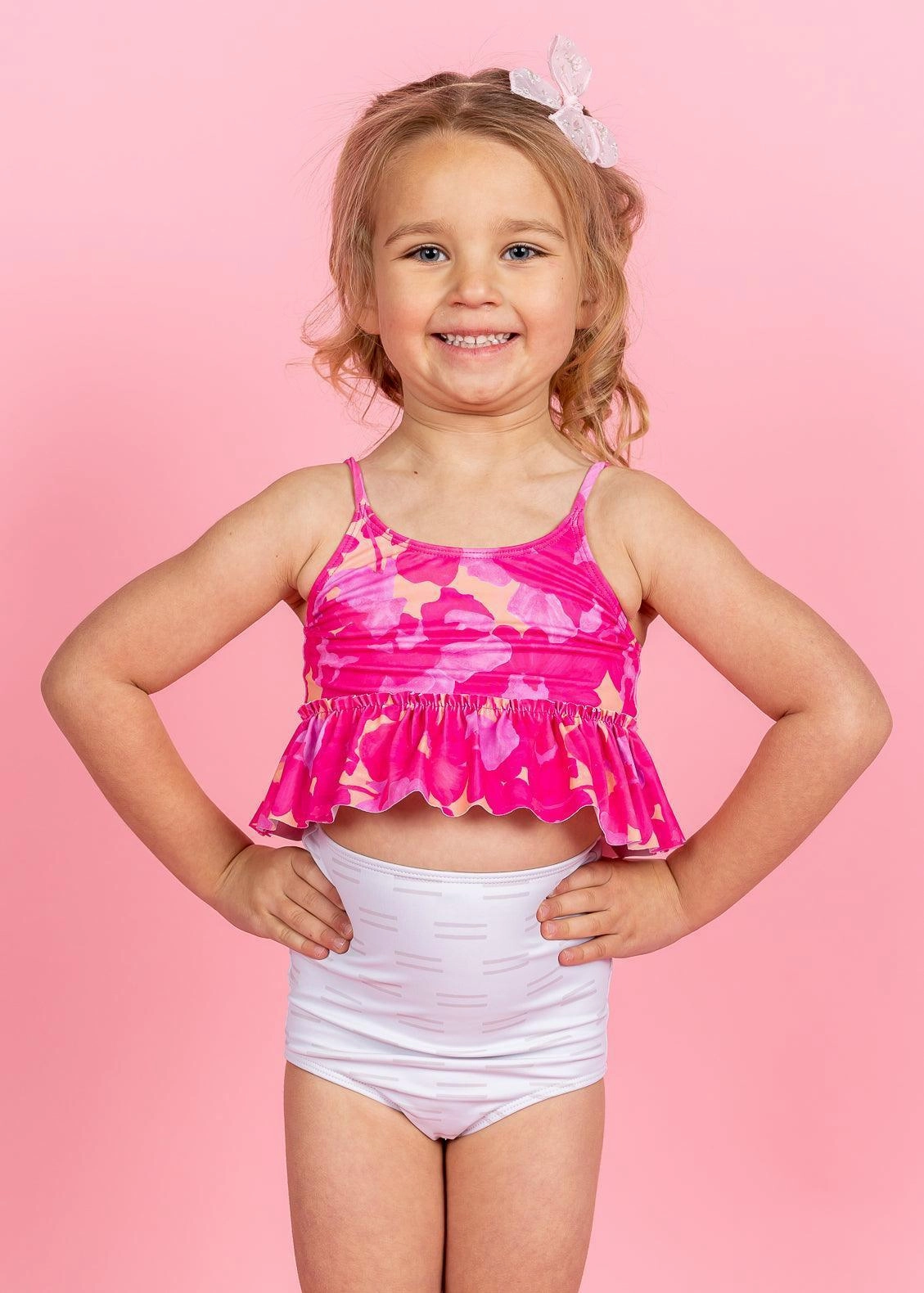 Taupe Dashes | Mini High-Waisted Bottoms