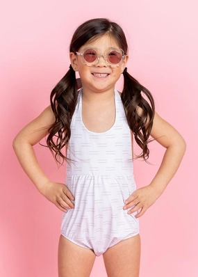 Taupe Dashes | Mini Romper One-Piece