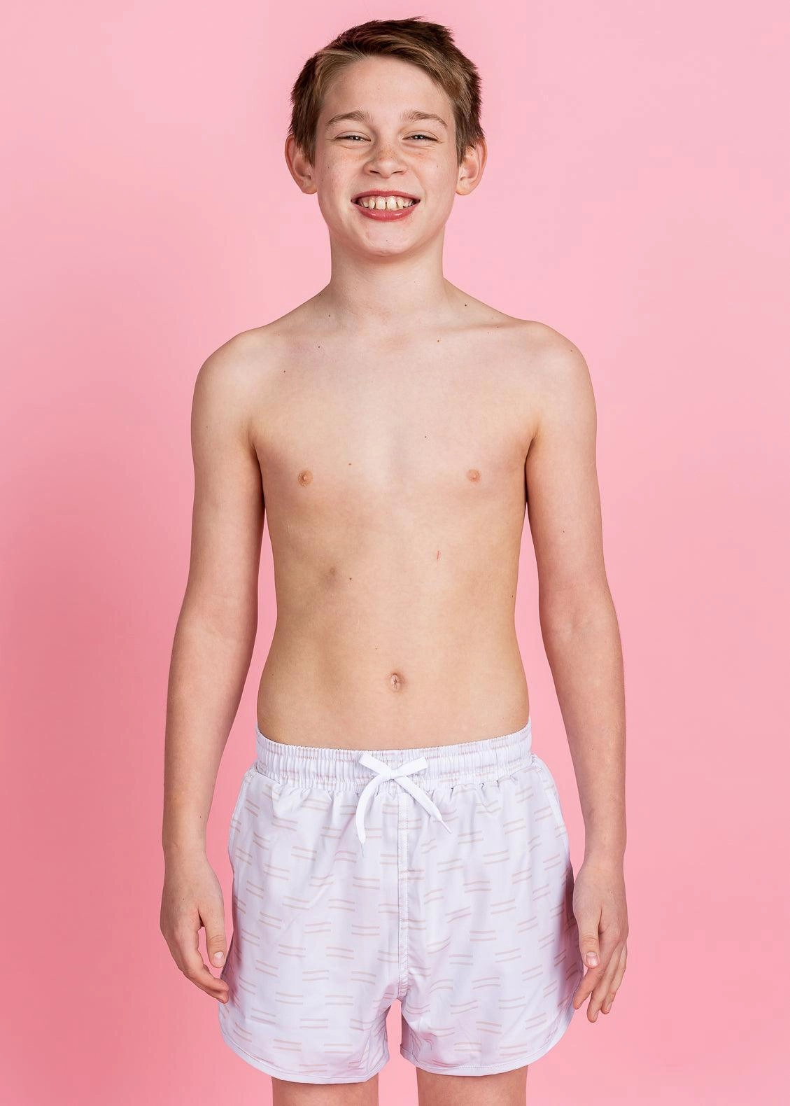 Taupe Dashes | Youth Retro Shorties