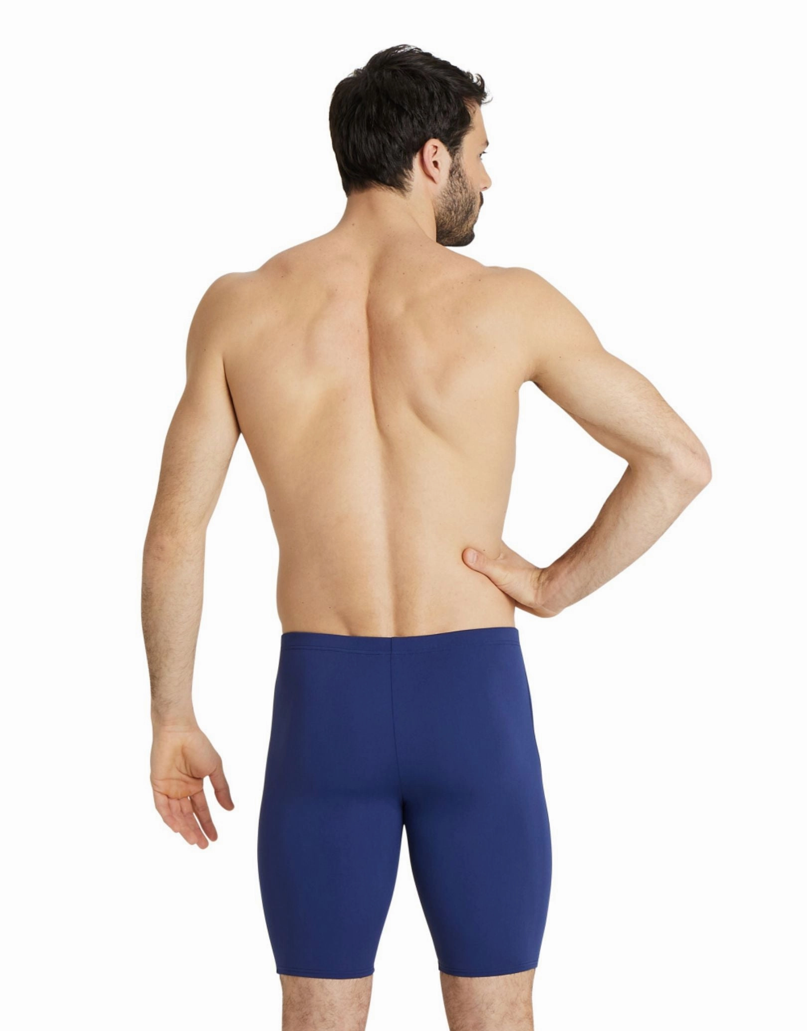 Team Solid Swim Jammer - Navy/White