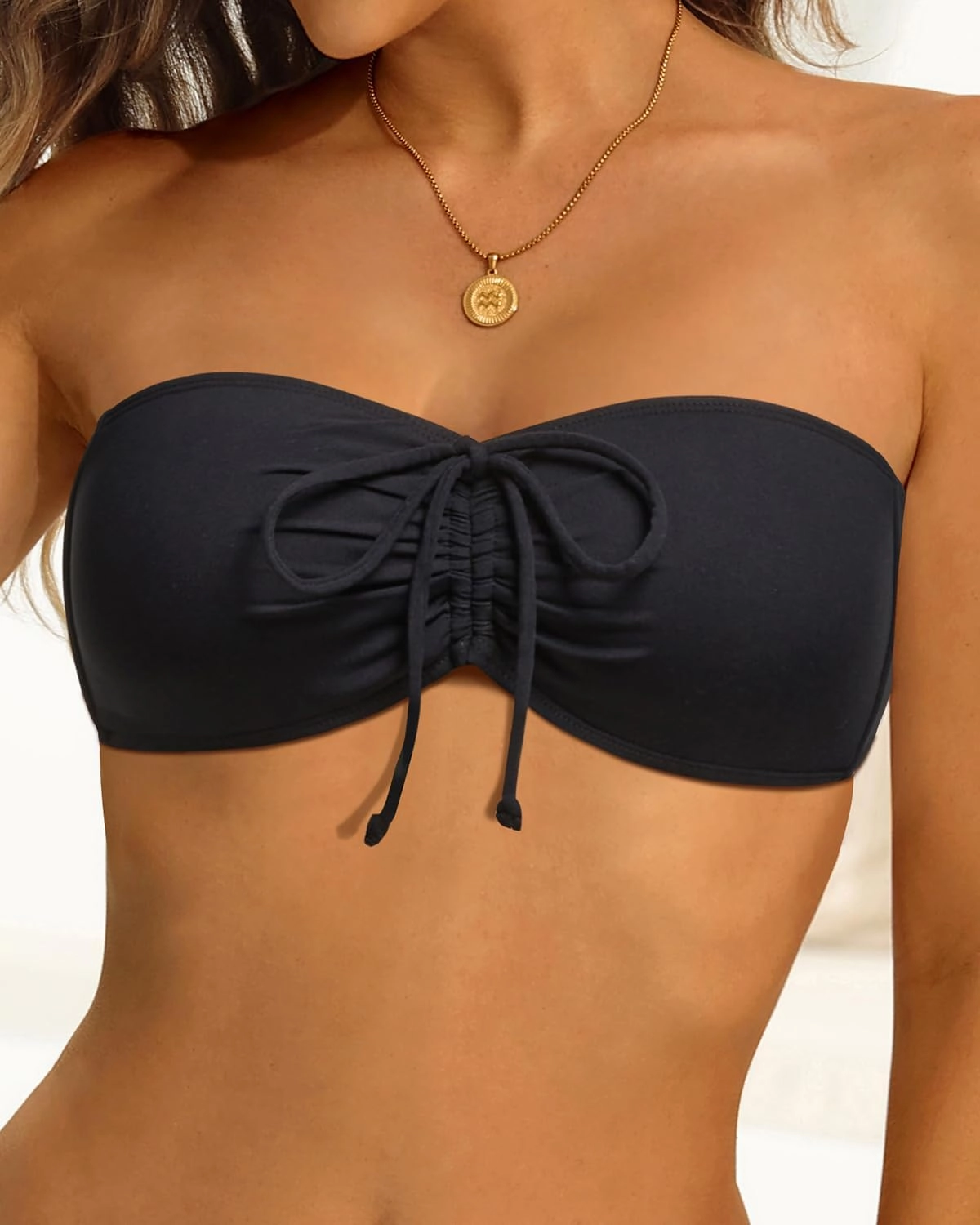 Tempt Me Women Bandeau Bikini Top Strapless Swim Tops Tube Halter Swimsuit Top Only
