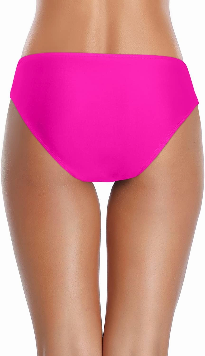 Tempt Me Women Twist Bikini Bottom Moderate High Cut Bathing Suit Bottoms Ruched Swimsuit Bottom