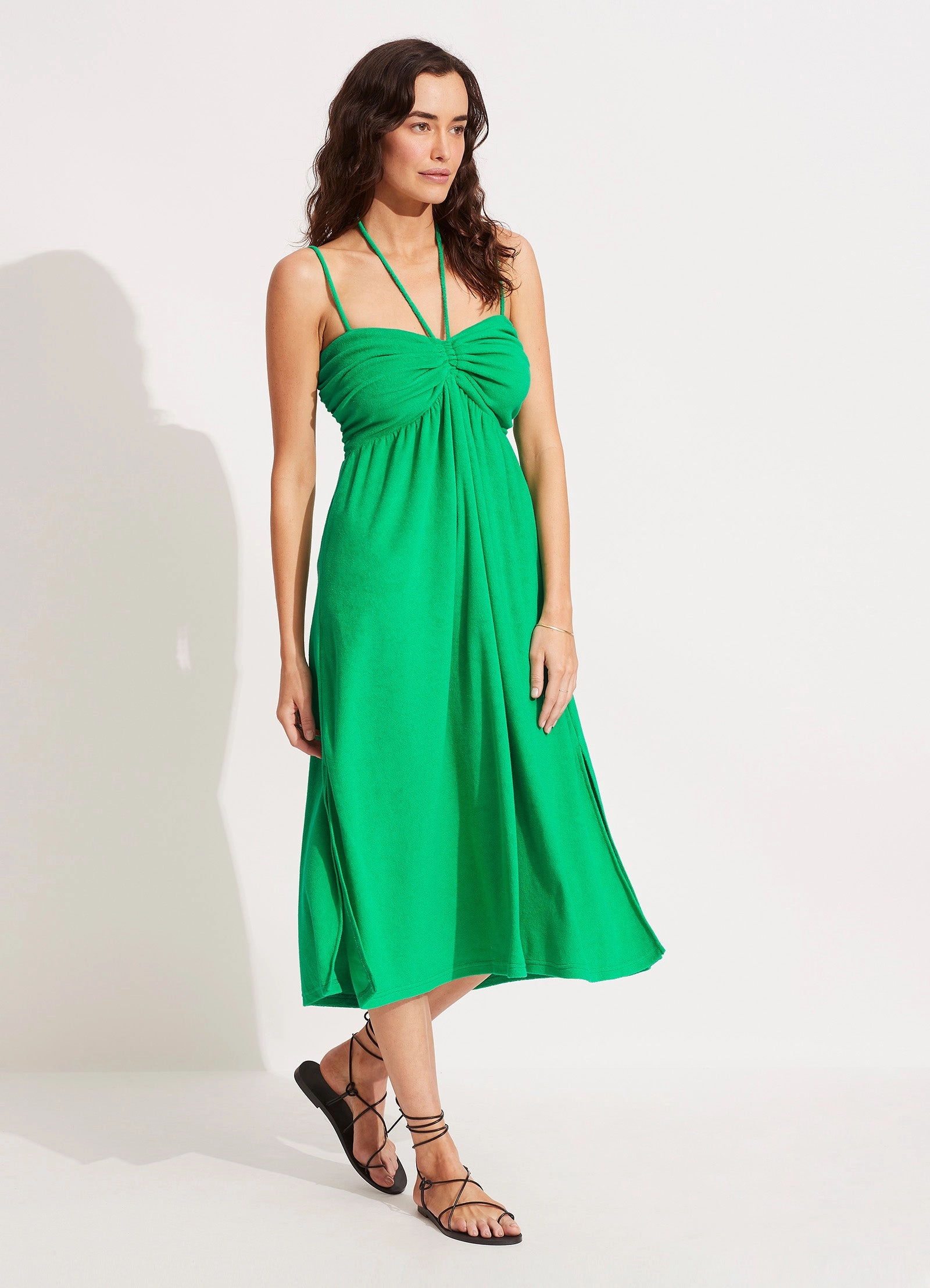 Terry Midi Dress - Green