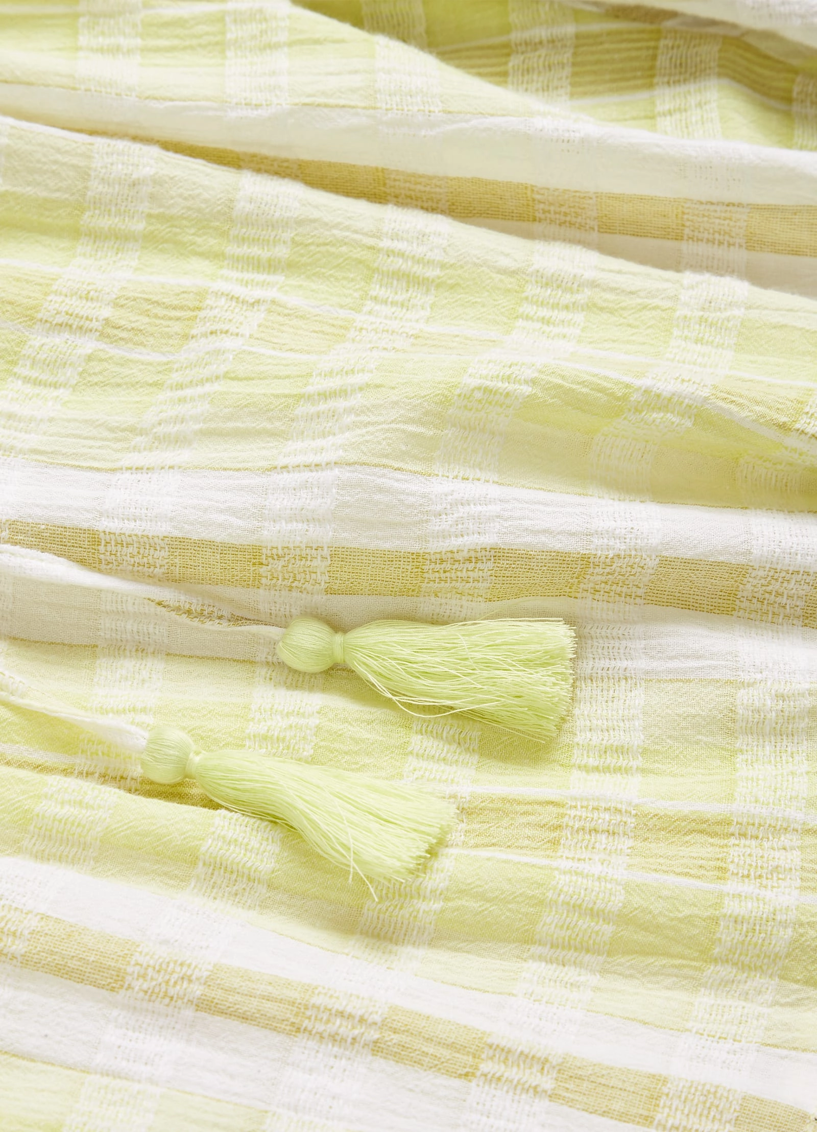 Textured Gingham Maxi Dress - Wild Lime