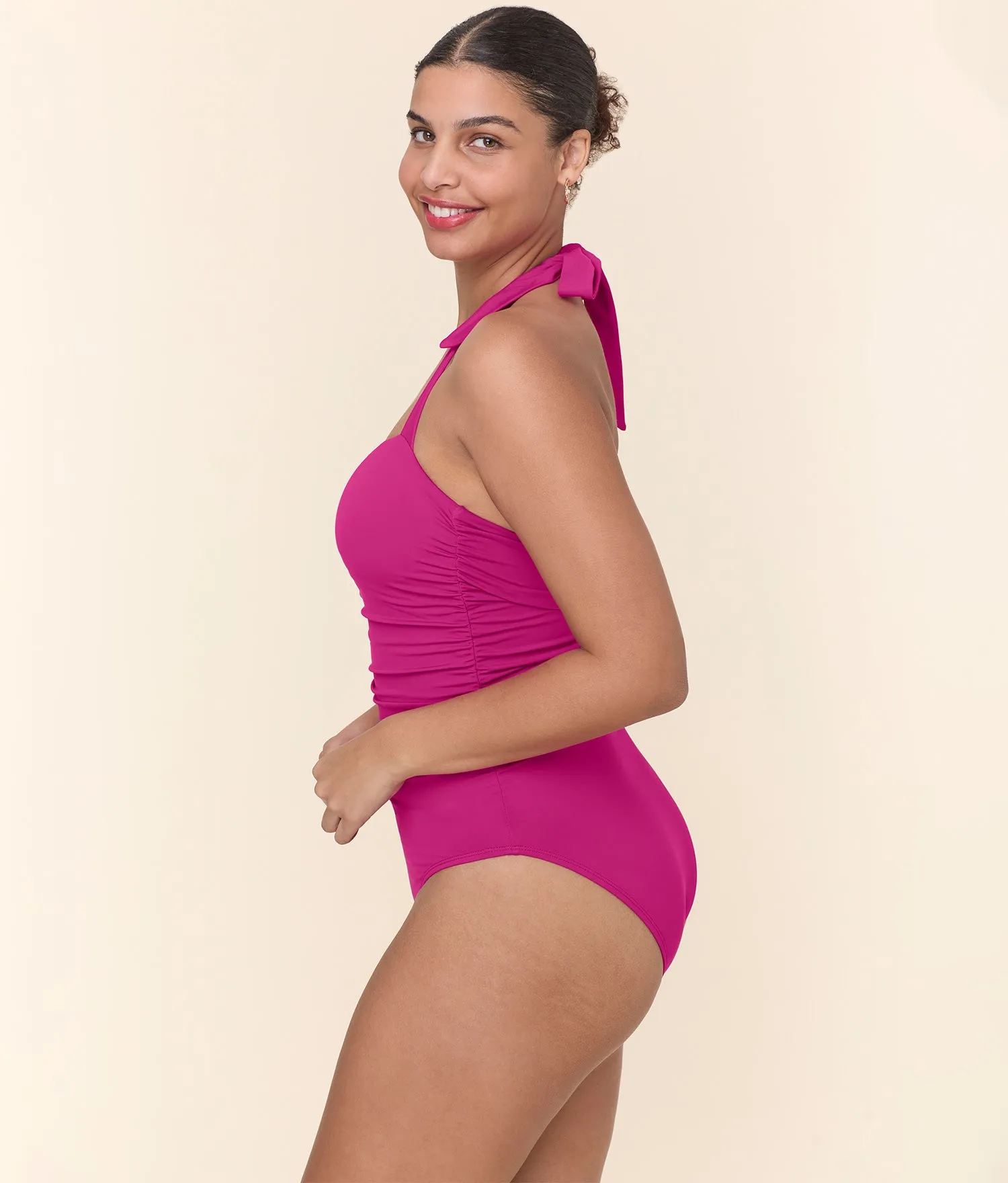 The Aleta One Piece - Eco Nylon - Fuchsia - Classic