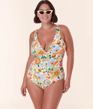 The Augustine One Piece - Eco Nylon - Bird Floral - Classic
