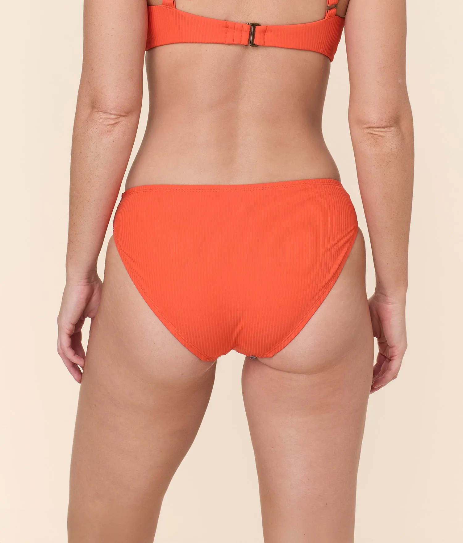 The Classic Bikini Bottom - Eco Ribbed - Vermillion