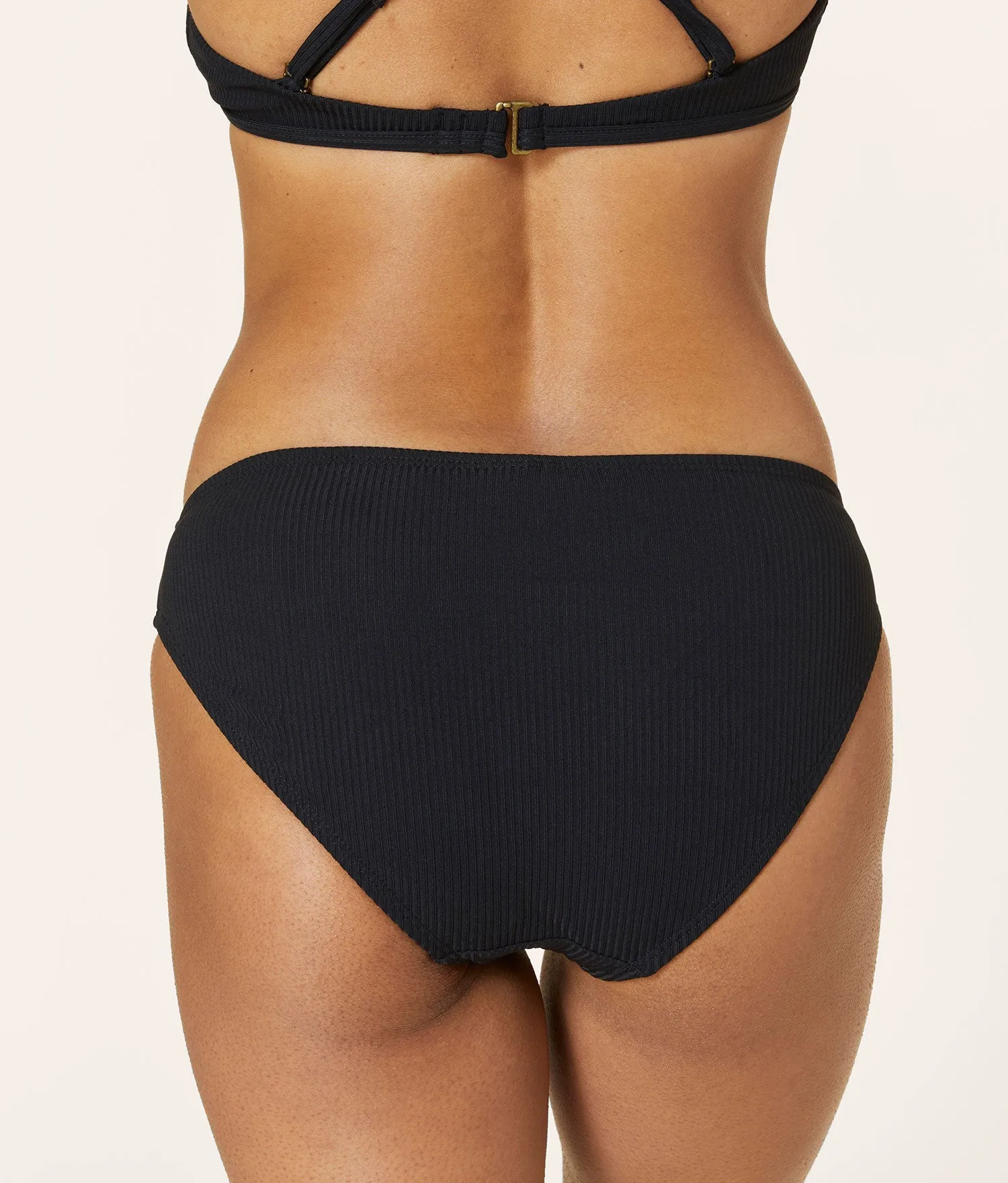 The Classic Bikini Bottom - Ribbed - Black