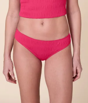 The Classic Bikini Bottom - Smocked - Bright Begonia