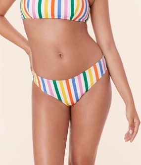 The Classic Bikini Bottom - Eco Nylon - Rainbow Stripe