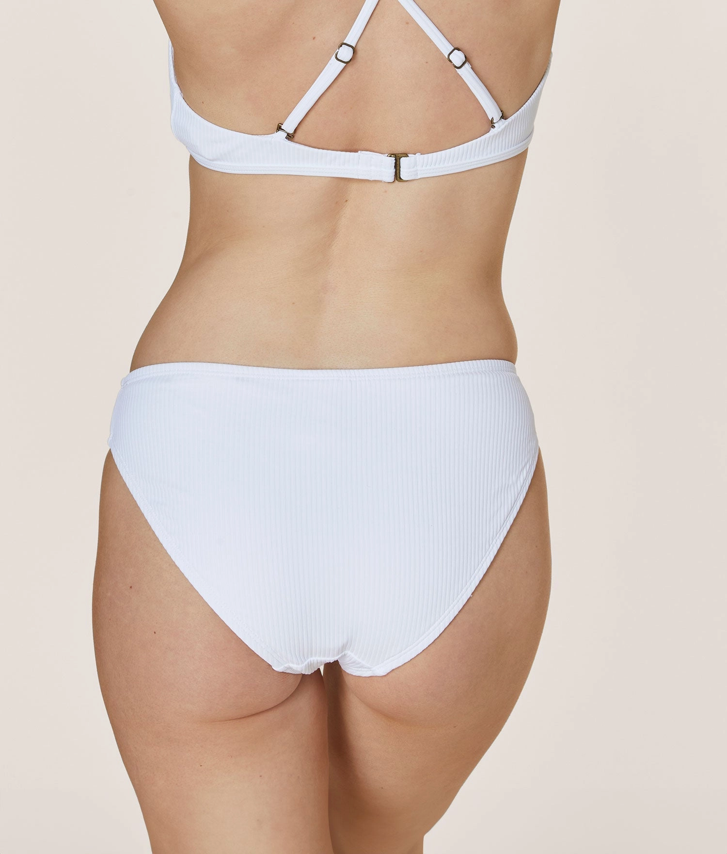 The Classic Bikini Bottom - Eco Ribbed - White