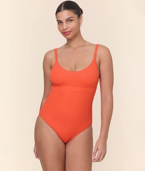 The Honolulu One Piece - Eco Ribbed - Vermillion - Classic