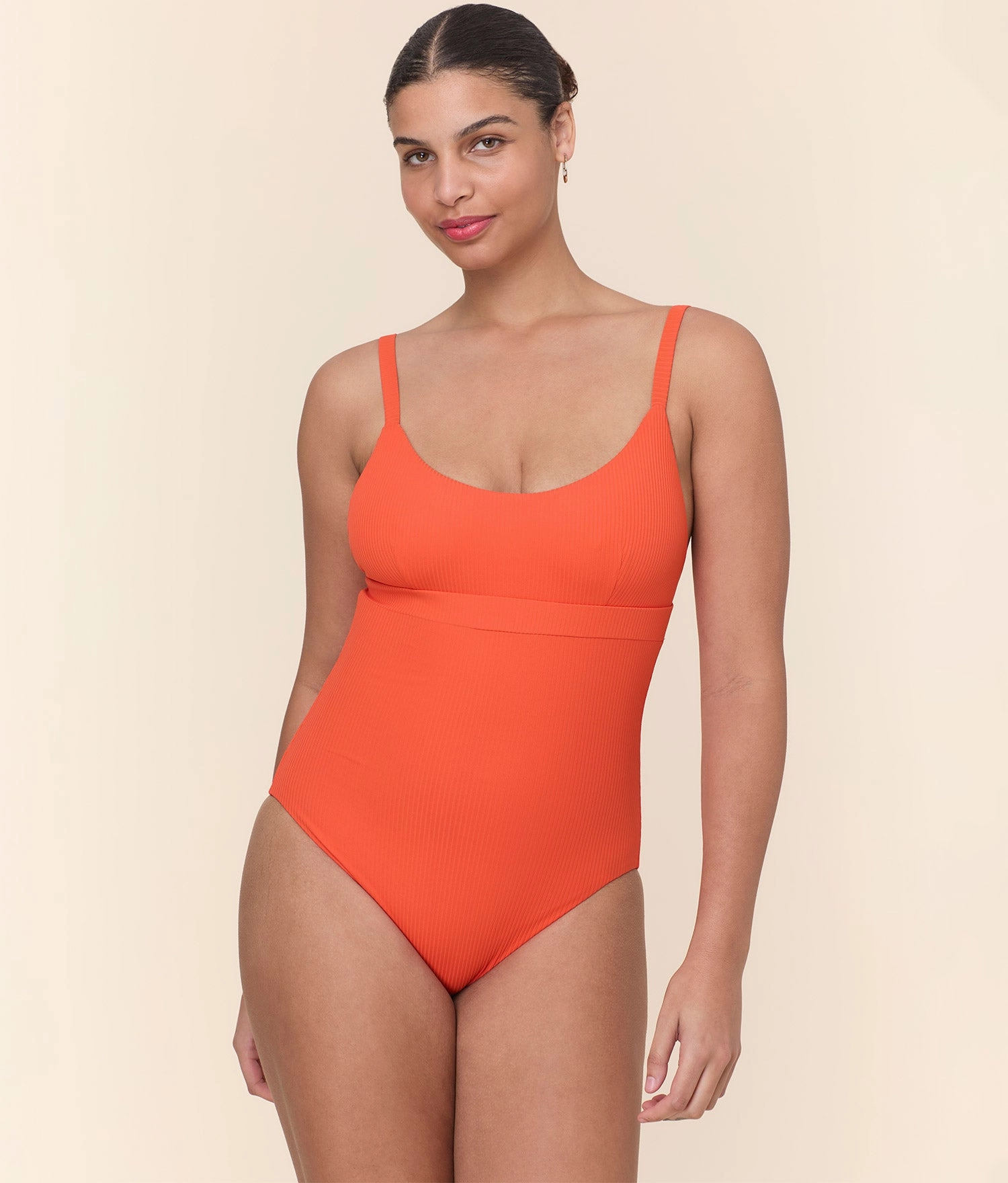 The Honolulu One Piece - Eco Ribbed - Vermillion - Classic