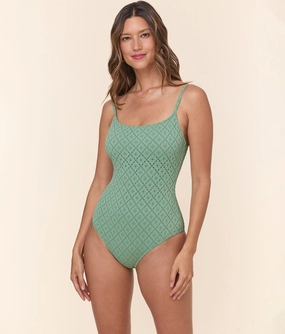 The Jetties One Piece - Eyelet - Eucalyptus - Classic