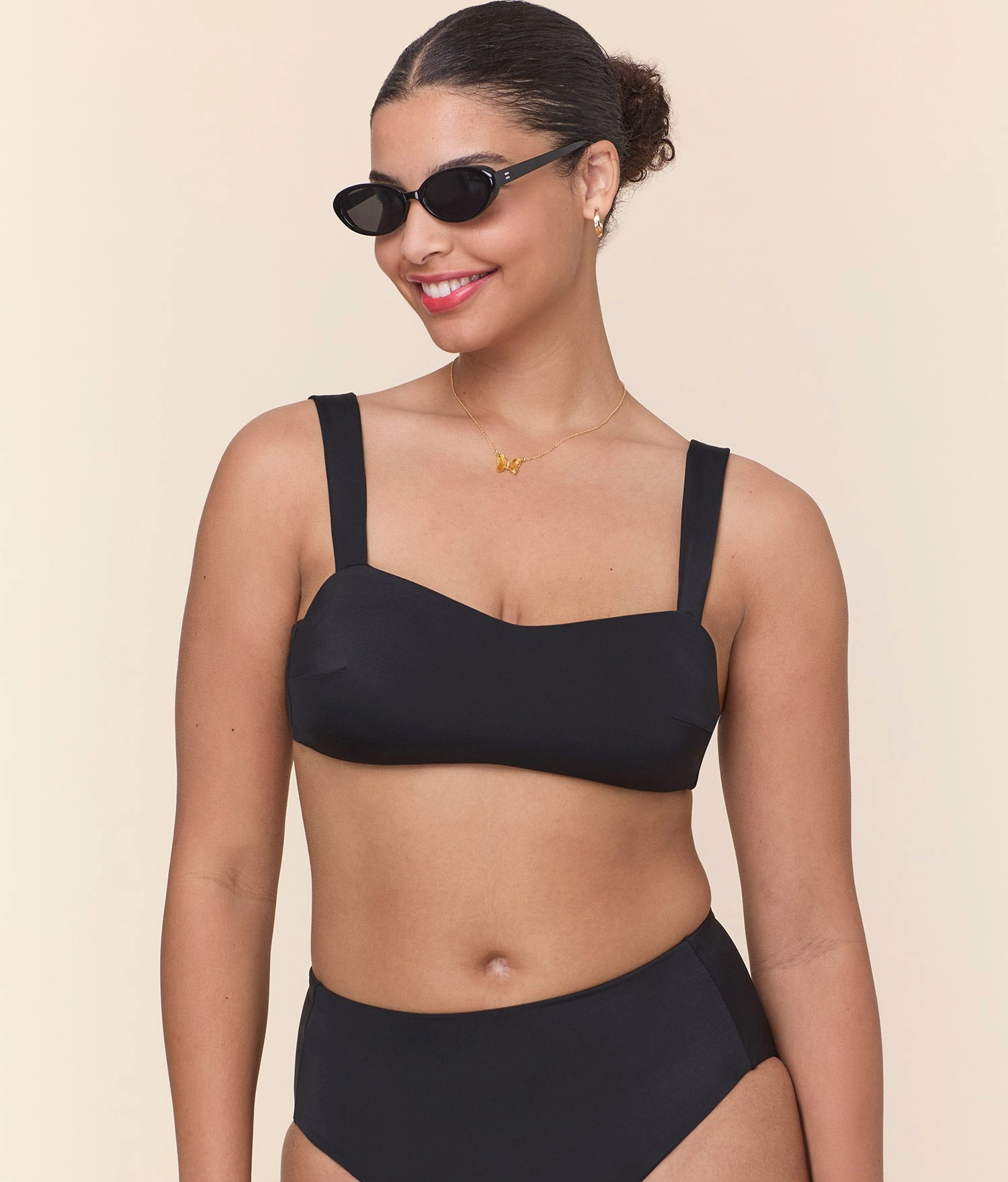 The Kalama Bikini Top - Eco Nylon - Black