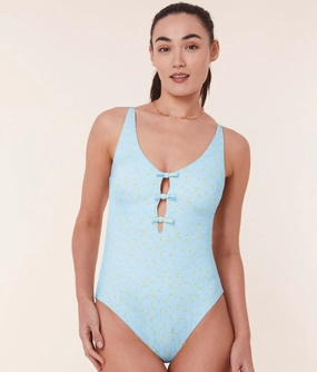 The Mana One Piece - Satin - Powder Ditsy Bloom - Long Torso