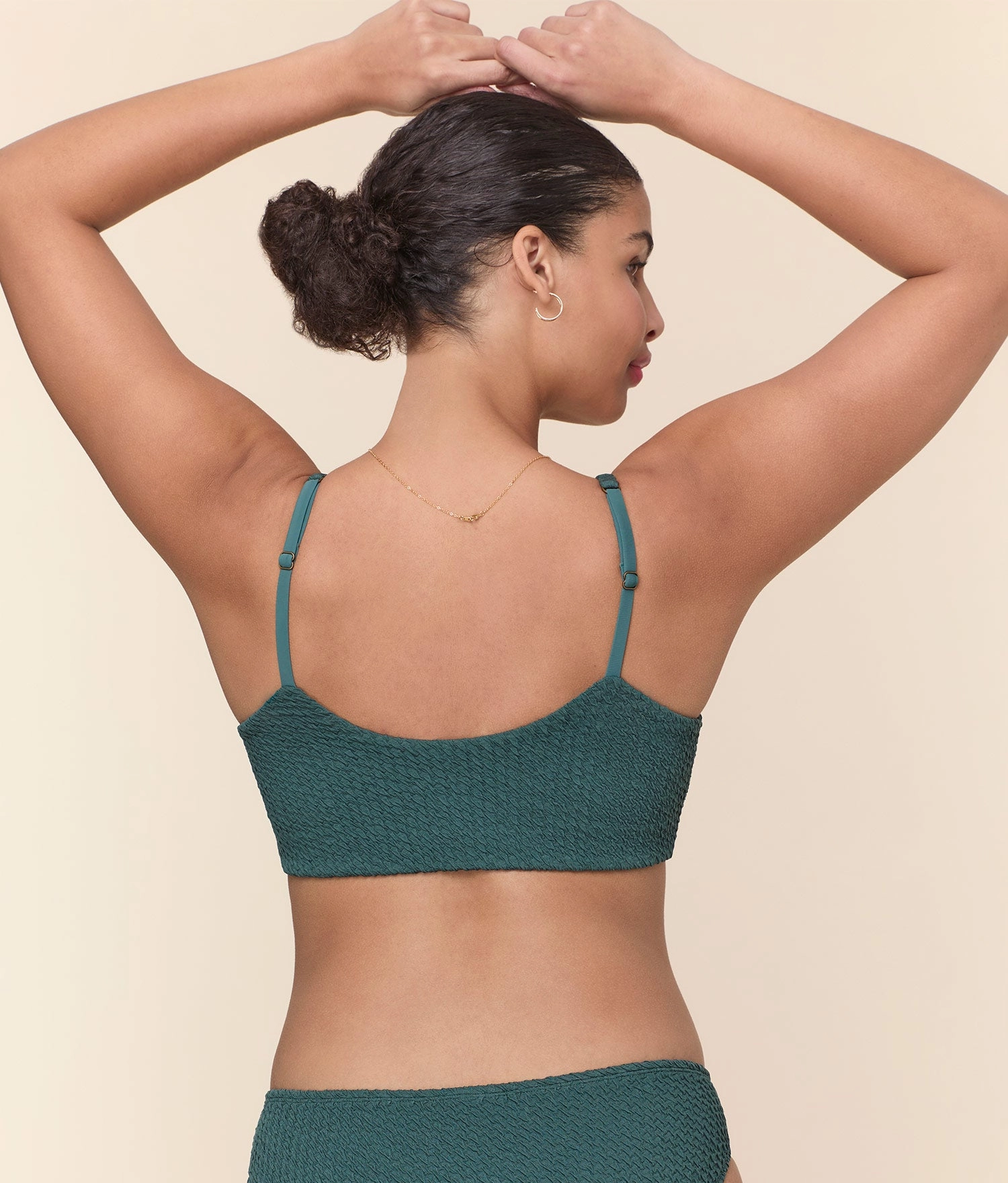 The Maui Bikini Top - Textured Weave - Seaweed