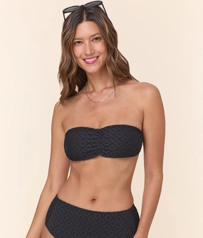 The Pana Bikini Top - Eyelet - Black Eyelet