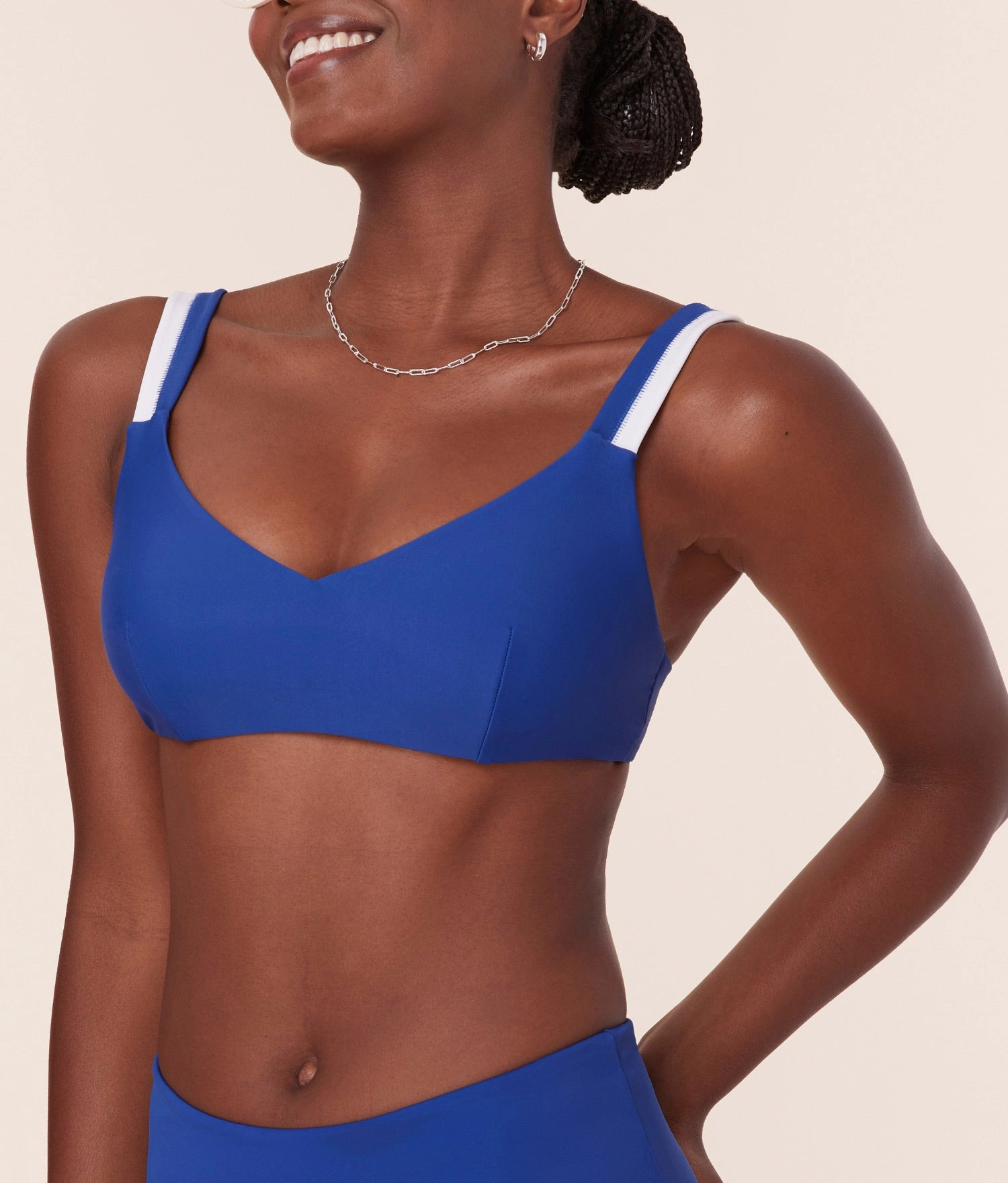 The Rockley Bikini Top - Eco Nylon - Mazarine