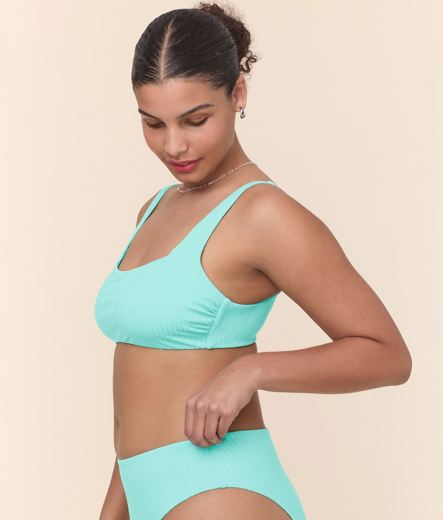 The Rye Bikini Top - Wide Rib - Opal