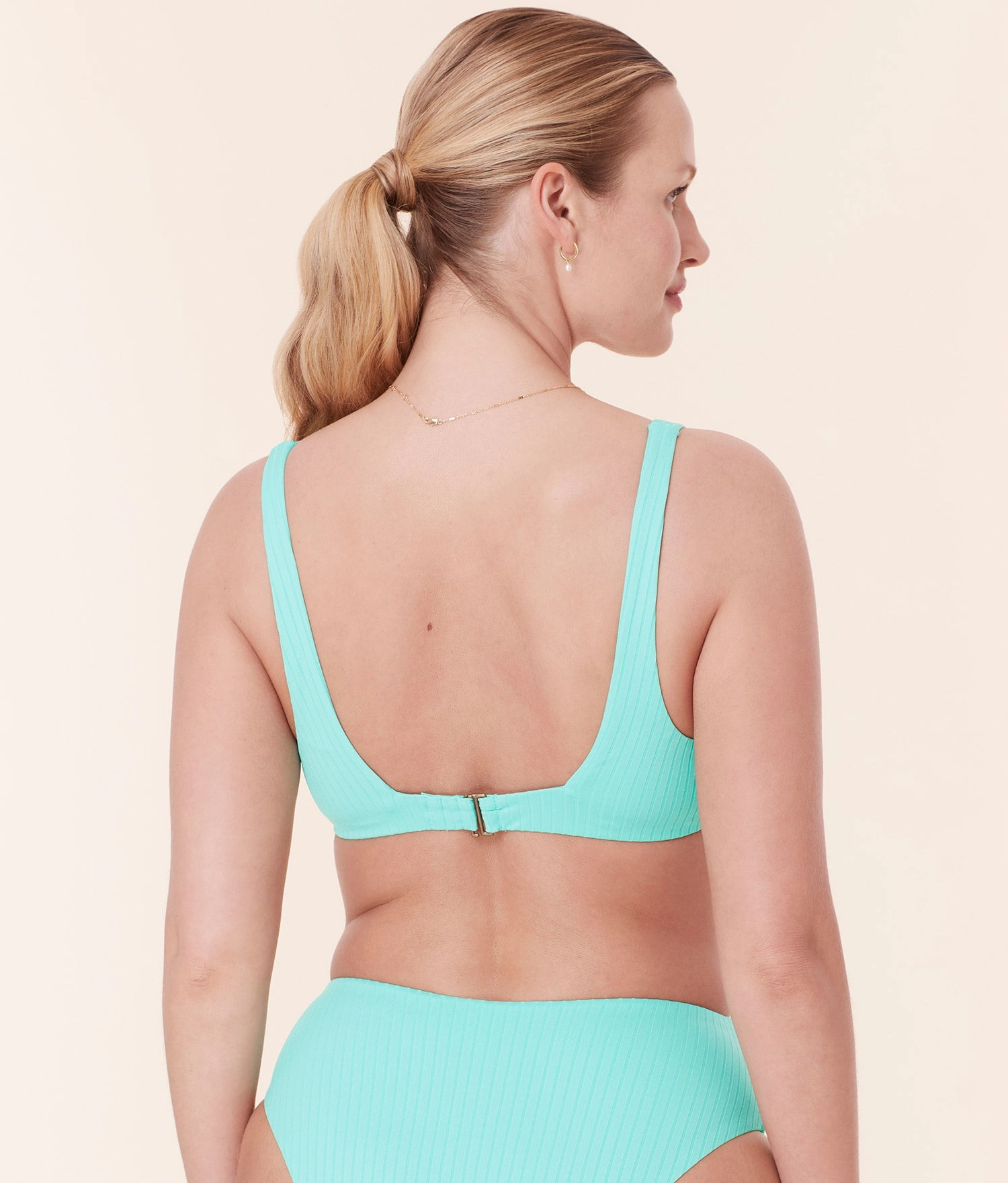 The Rye Bikini Top - Wide Rib - Opal