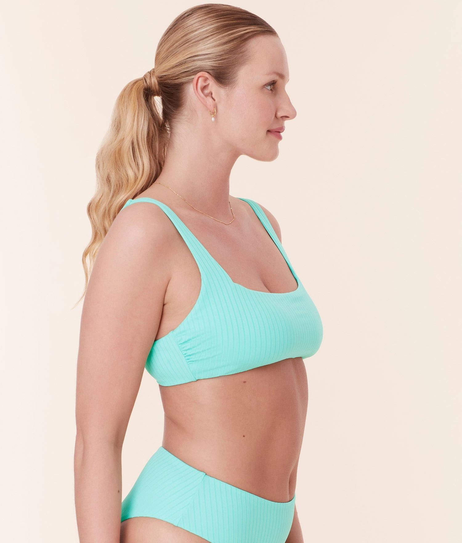 The Rye Bikini Top - Wide Rib - Opal