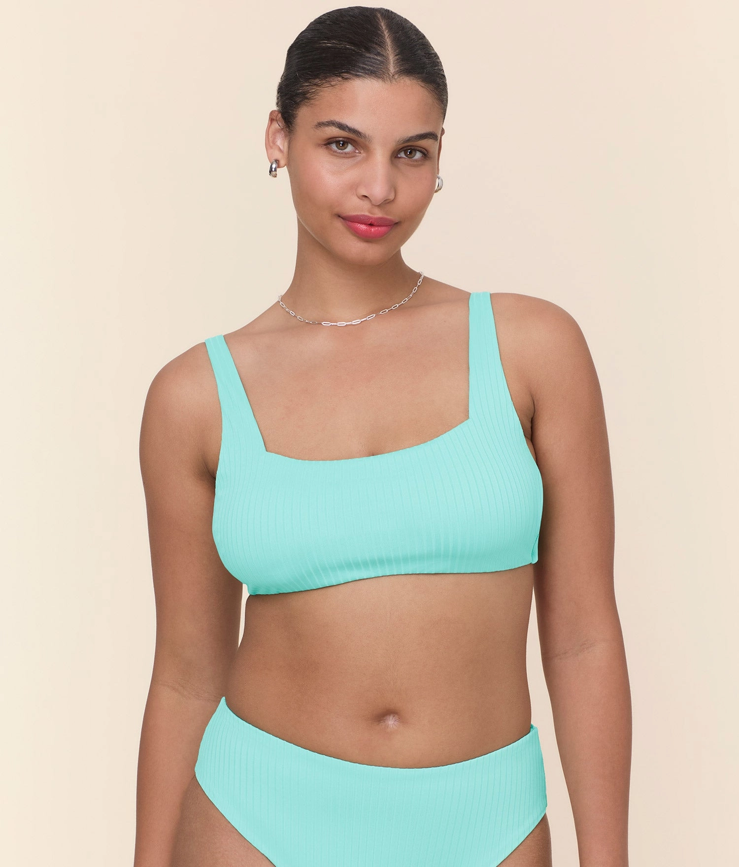 The Rye Bikini Top - Wide Rib - Opal
