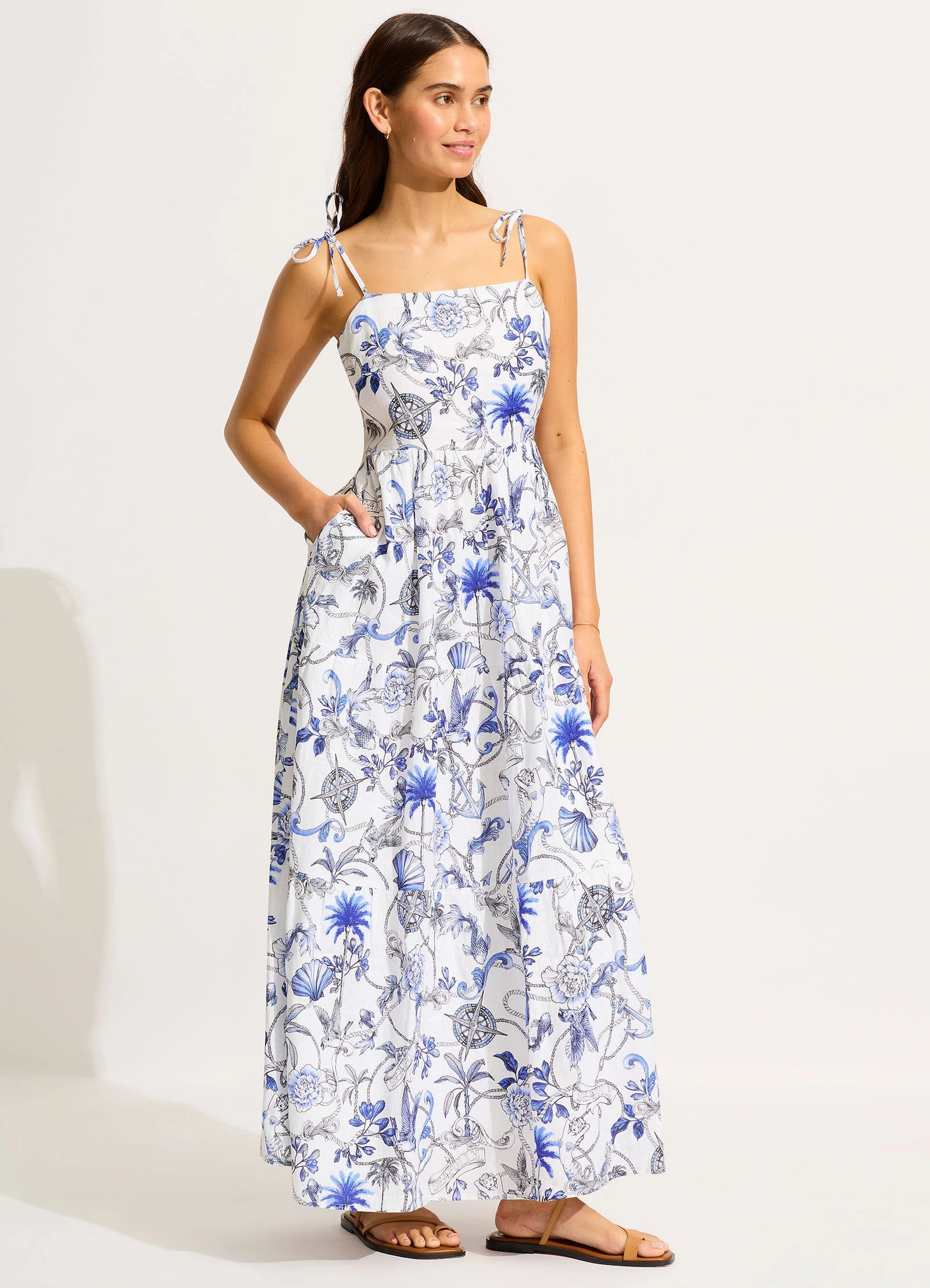 Tiered Maxi Dress - White