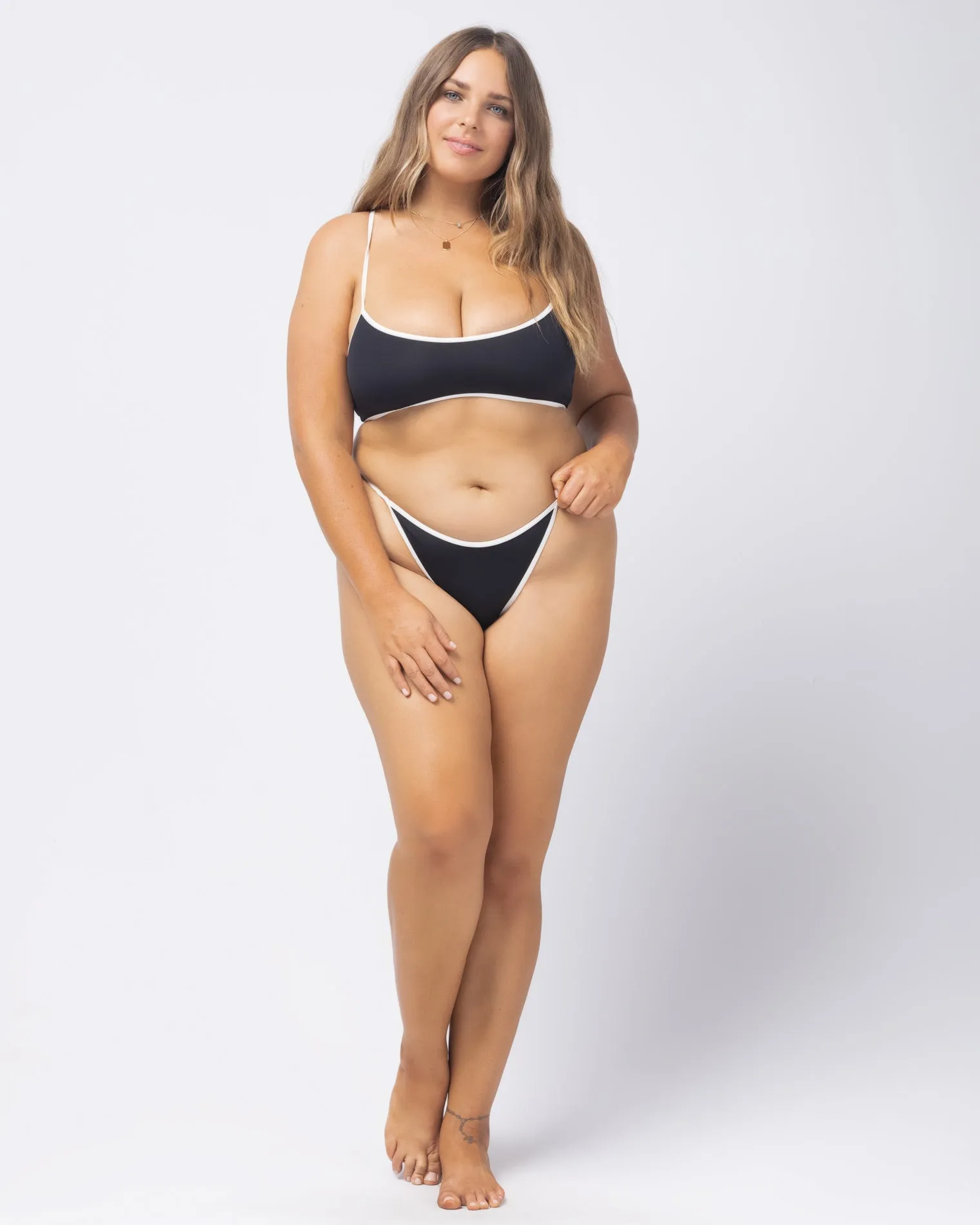 Tommy Bikini Bottom - Black Cream