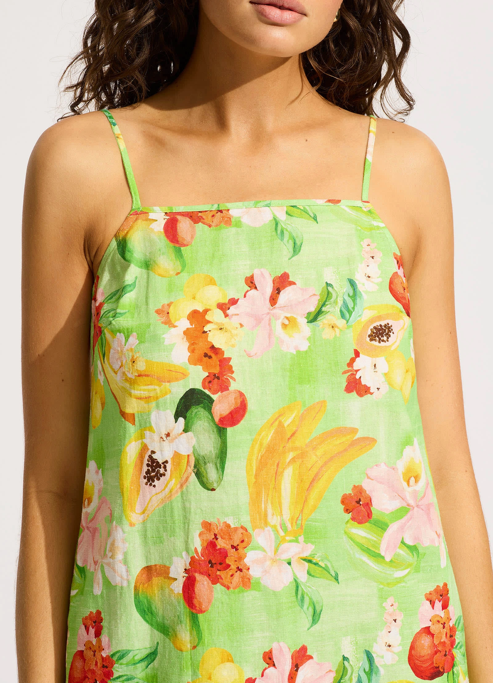 Tropique Bandeau Mini Dress - Aloe Gel