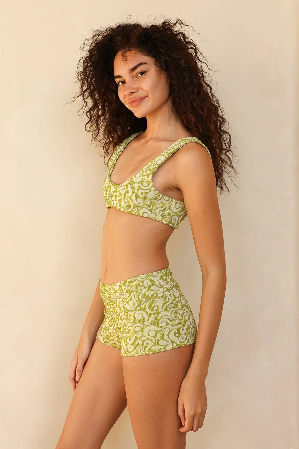 Twin Fin Matcha Bralette Full Set
