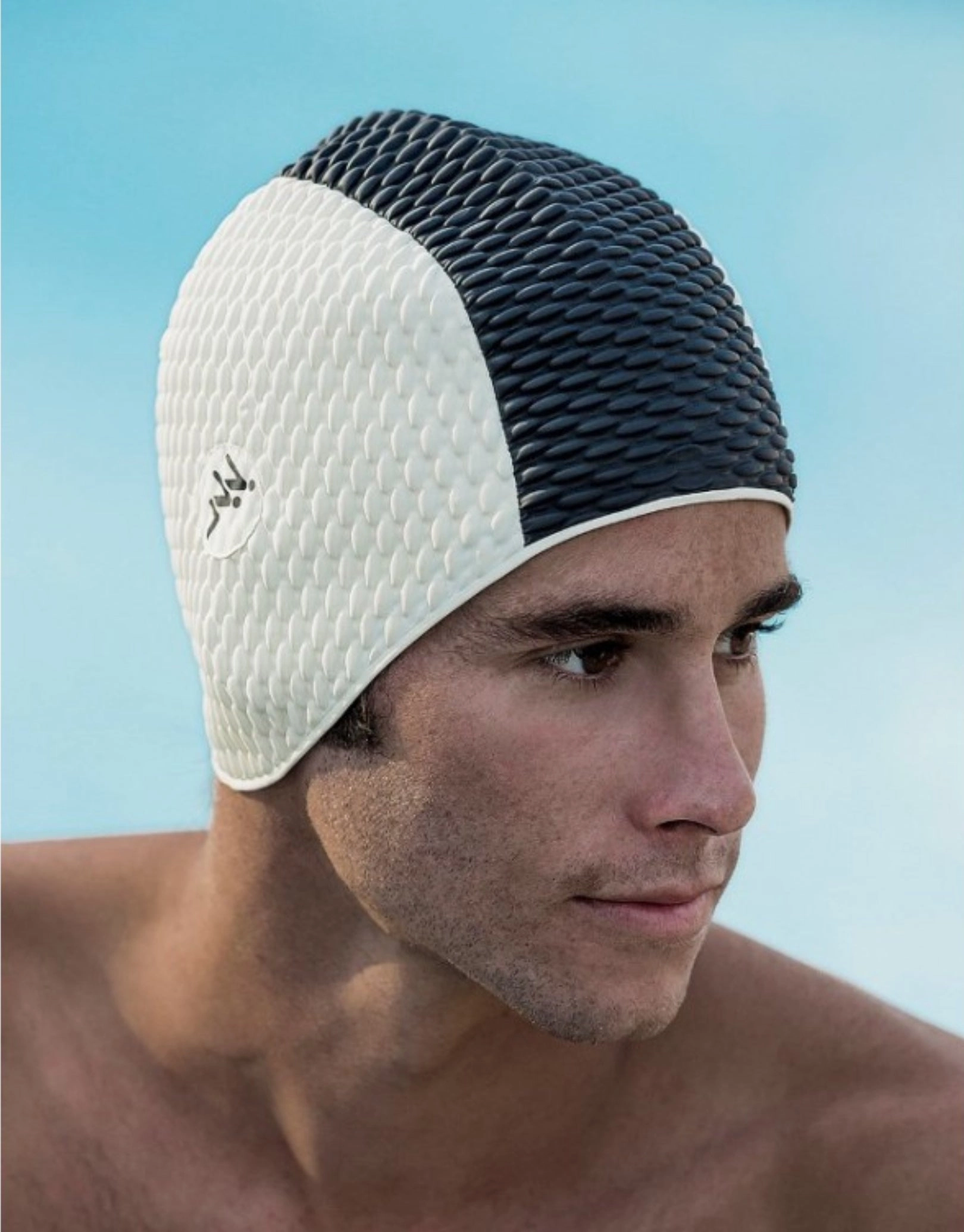 Two Tone Bubble Swim Cap