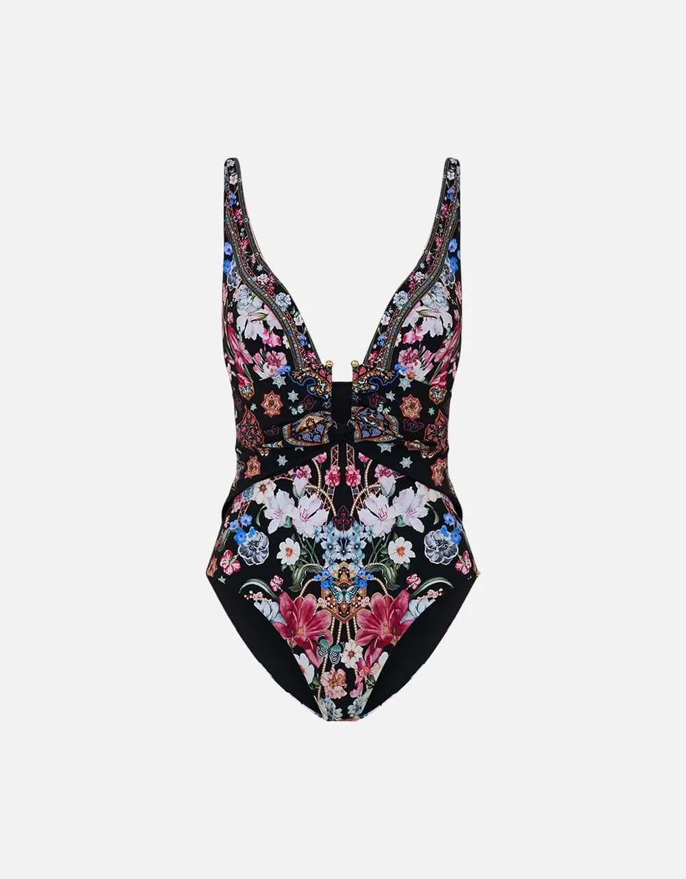 U Ring Underwire One Piece, Midnight in Monserrate D-E Cups
