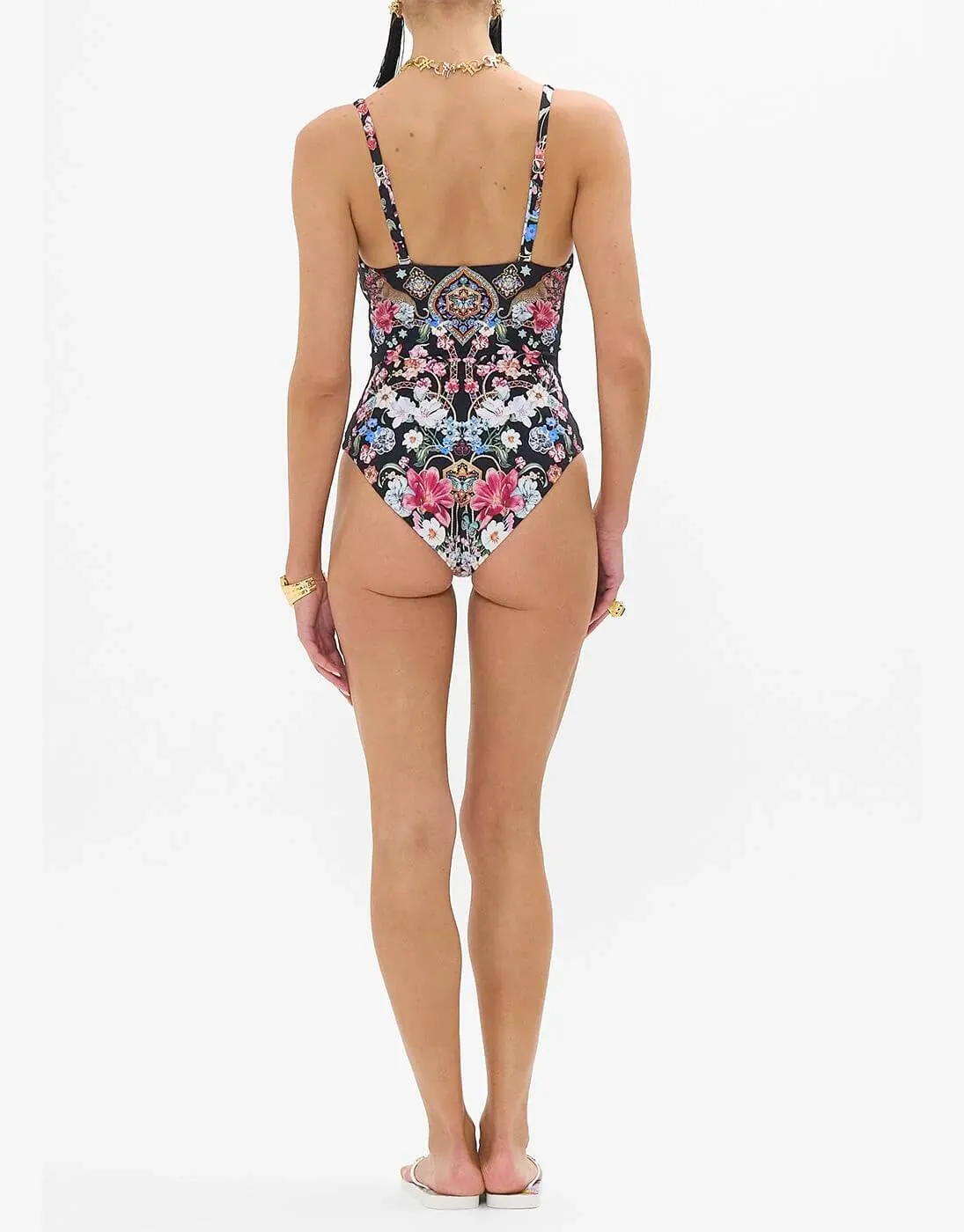 U Ring Underwire One Piece, Midnight in Monserrate D-E Cups