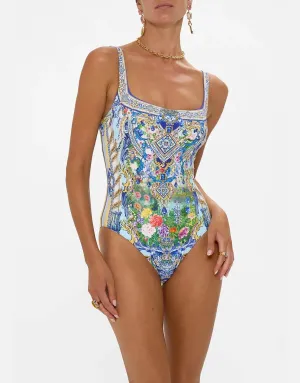 Underwire Square Neck One Piece, Wall to Wall Wonders - D Cup