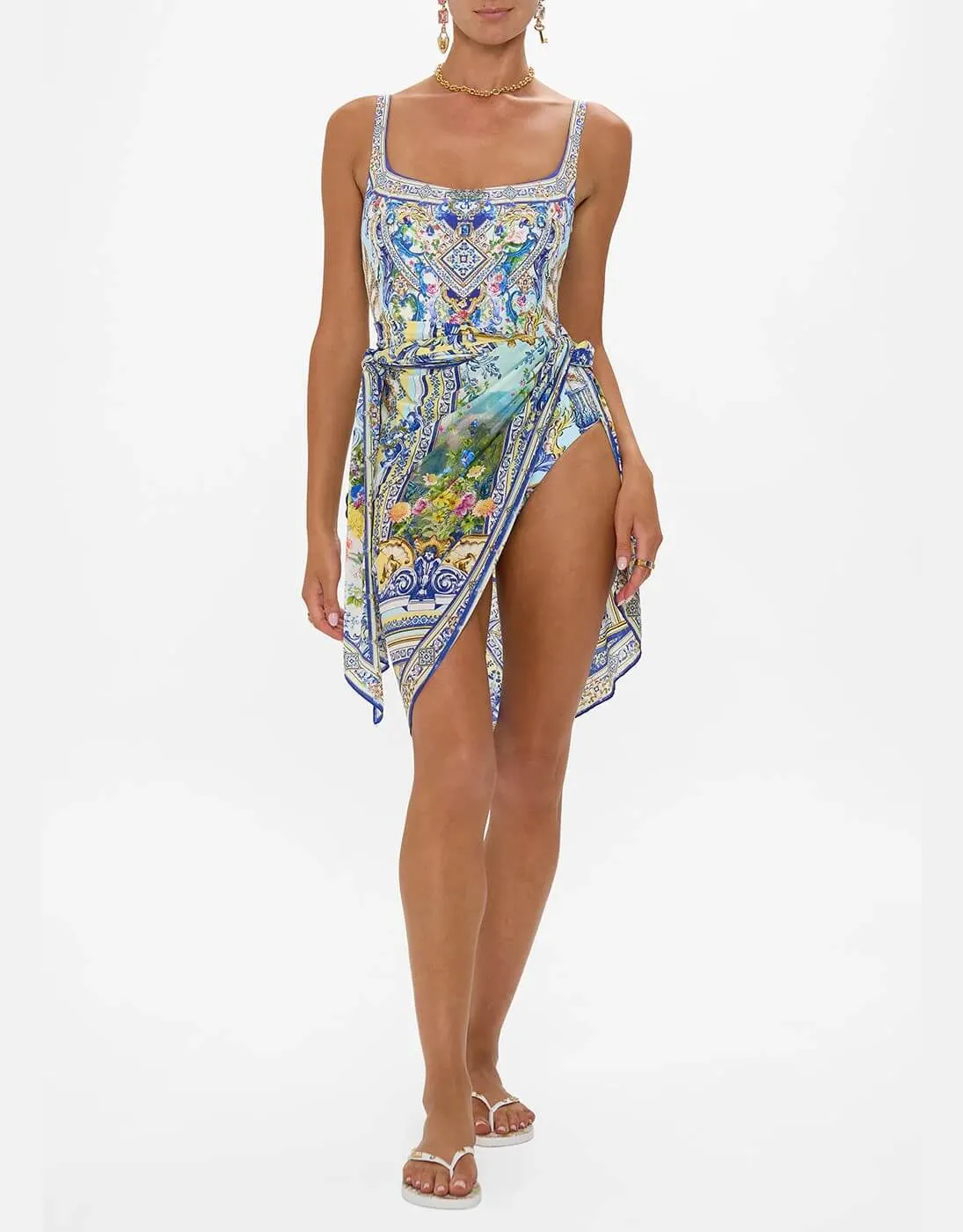 Underwire Square Neck One Piece, Wall to Wall Wonders - D Cup