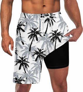 UNICOMIDEA Men Swim Trunks with Compression Liner 9 Inch Long Board Shorts