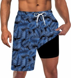 UNICOMIDEA Men Swim Trunks with Compression Liner 9 Inch Long Board Shorts