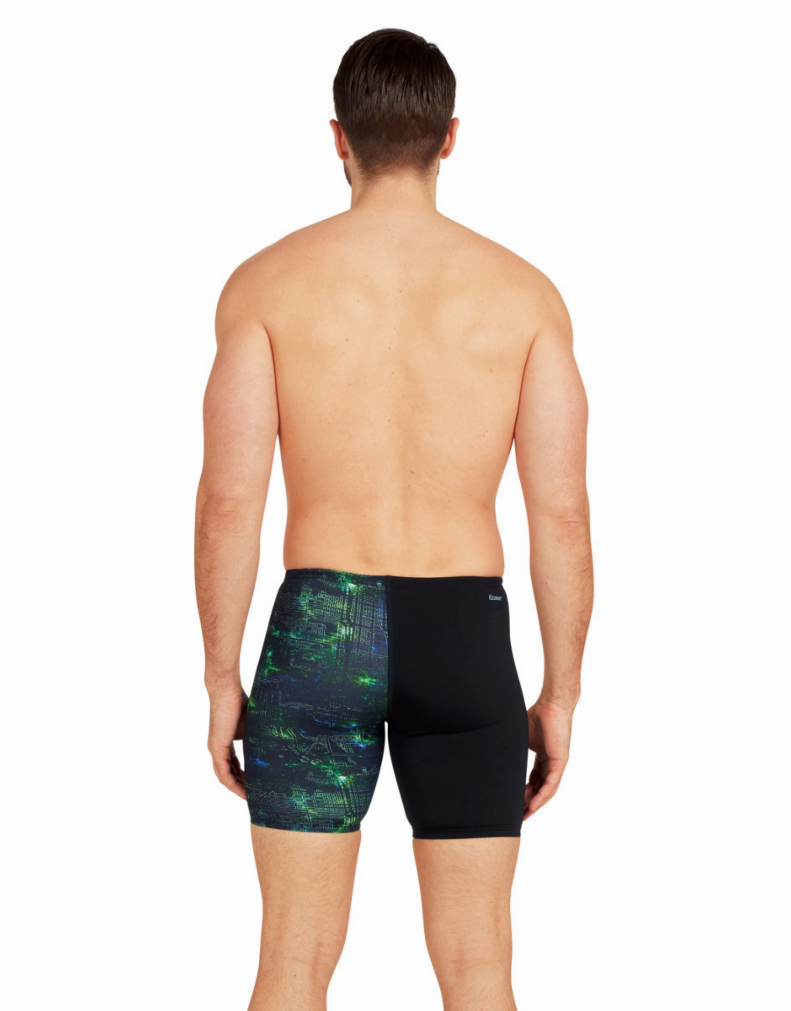Urban Galaxy Print Mid Jammer - Black/Green