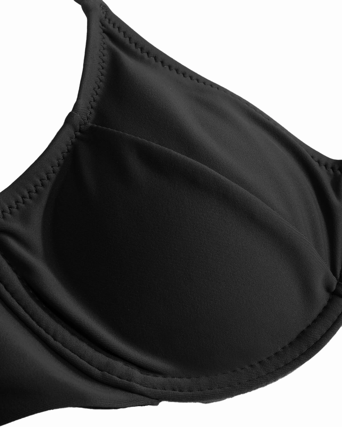 VOLAFA Women's Triangle Bikini Set Textured Frilled Smocked Ruched Push Up Swimsuit Two Piece Bathing Suit