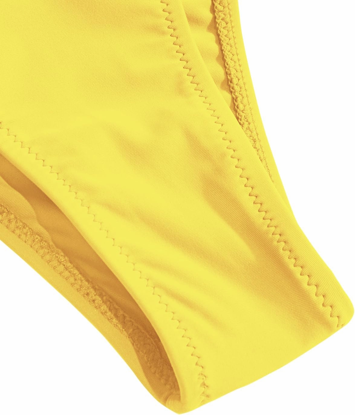 VOLAFA Women's Triangle Bikini Set Textured Frilled Smocked Ruched Push Up Swimsuit Two Piece Bathing Suit