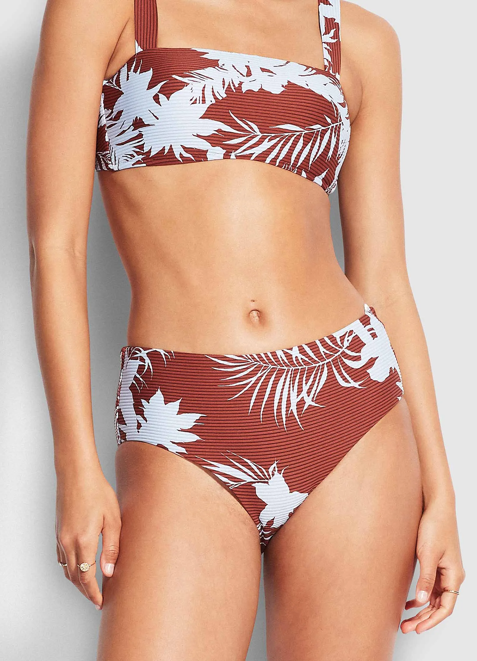 Wild Tropics Wide Side Bikini Pants - Amber