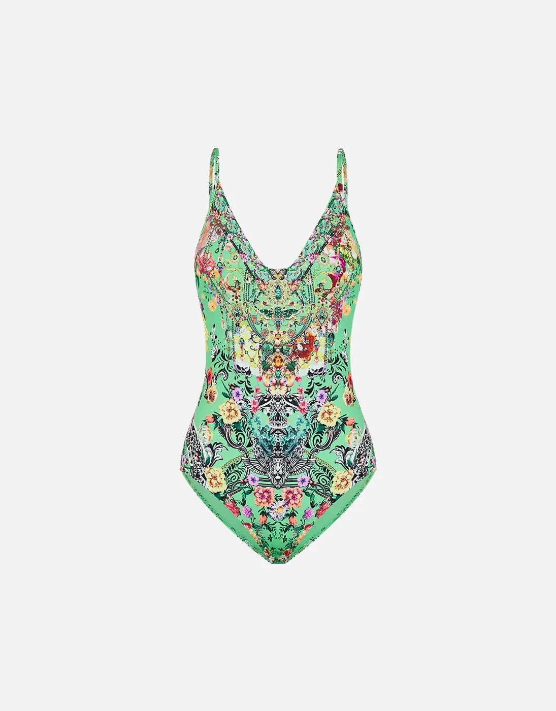 Wired V-Neck One Piece, Porcelain Dream, C Cup