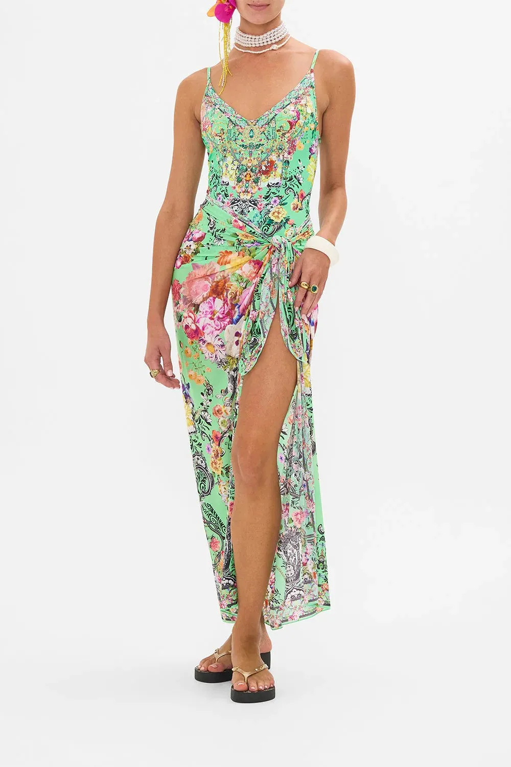 Wired V-Neck One Piece, Porcelain Dream, C Cup