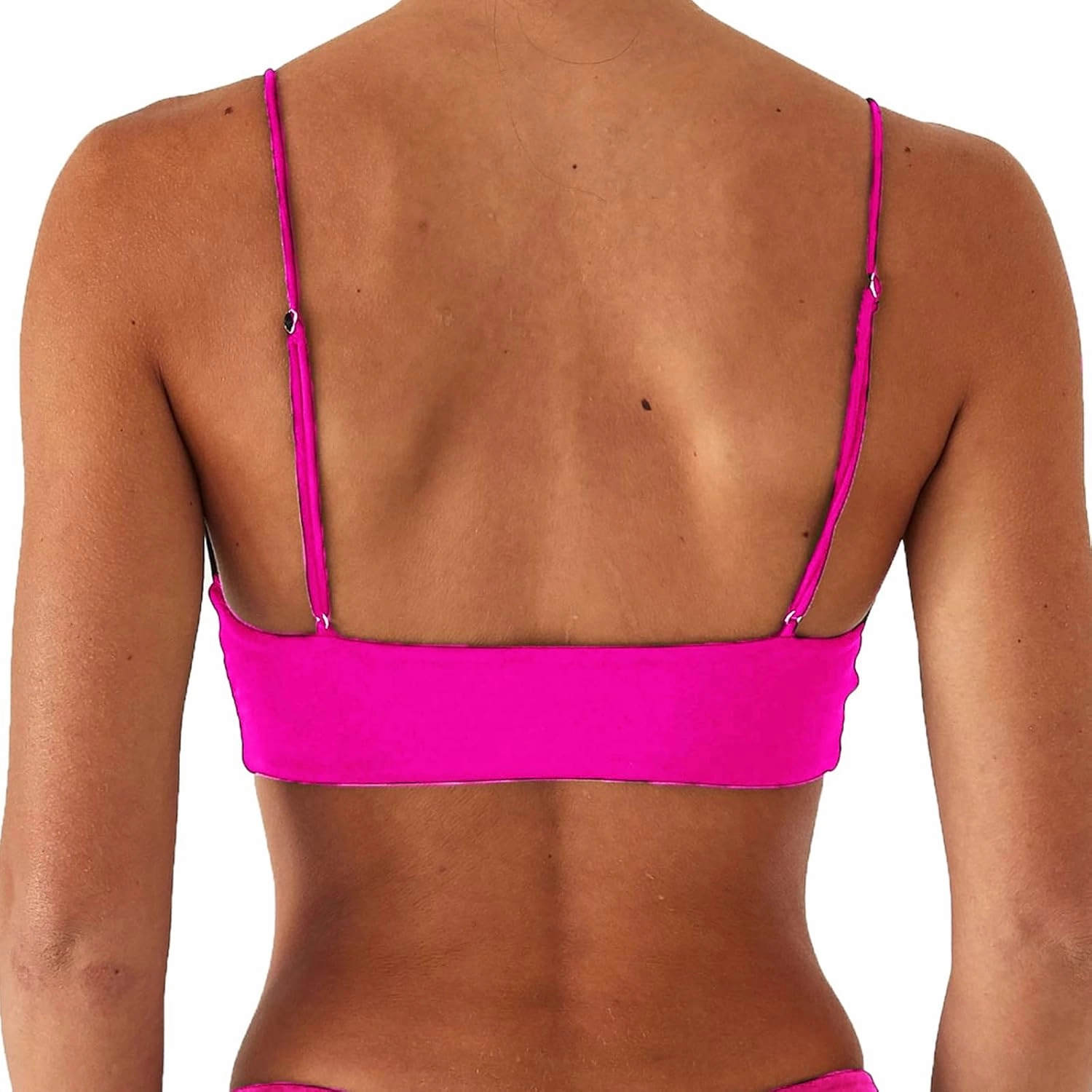 Women's Bikini Top Soild Color Push Up V Neck Bathing Suit Swimsuit Top
