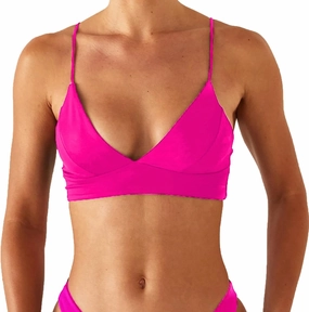 Women's Bikini Top Soild Color Push Up V Neck Bathing Suit Swimsuit Top